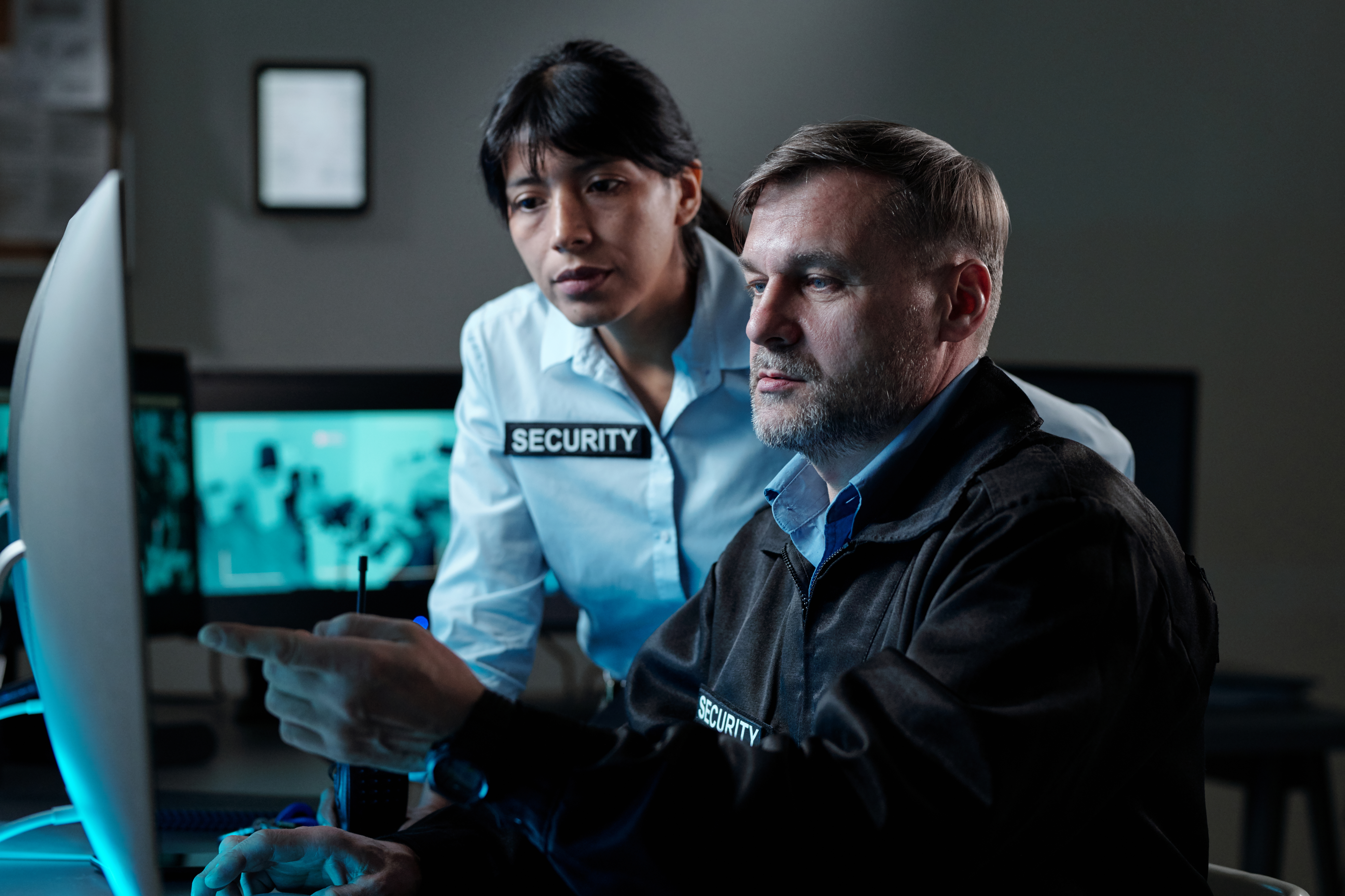 CCTV control room monitoring UK properties